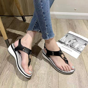 Ladies Rubber Sole Casual Wedge Sandals - Libiyi